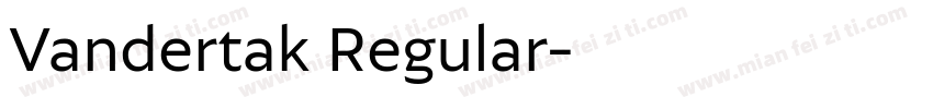 Vandertak Regular字体转换